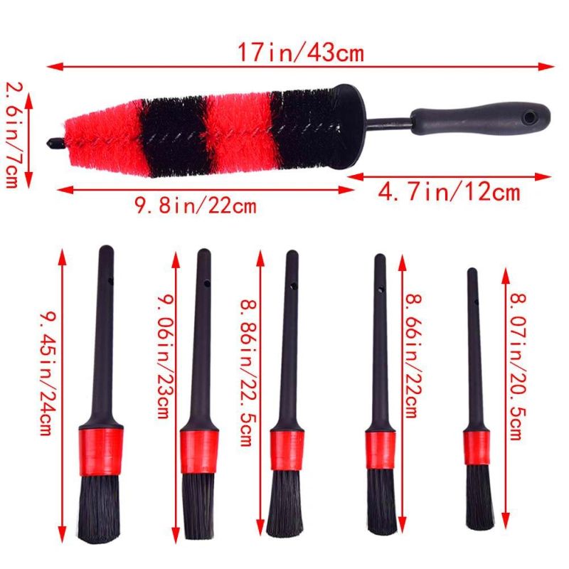 Cross-Border Supply Car Cleaning Tool Car Interior Beauty Cleaning Brush 7 Cases Car Wheel Brush Spot