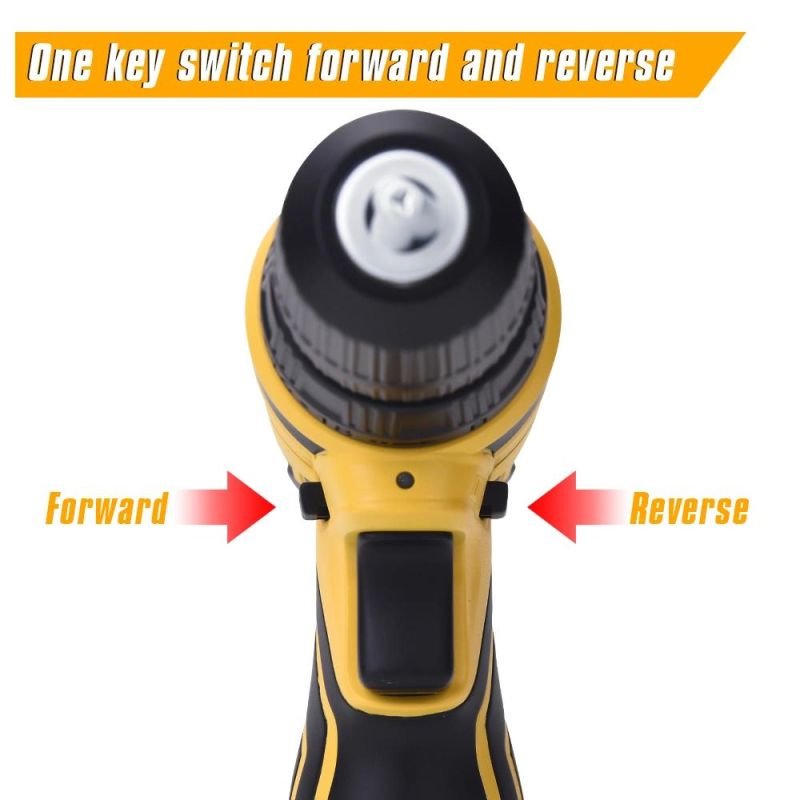 China Cheap Power Tools 20V Chargeable Cordless Drill Drilling Machine Set