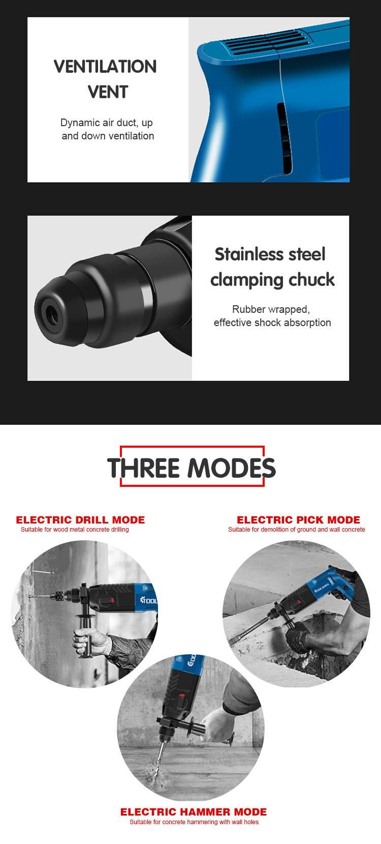 Toolsmfg Trh6224 24mm 620W Electric SDS Rotary Hammer