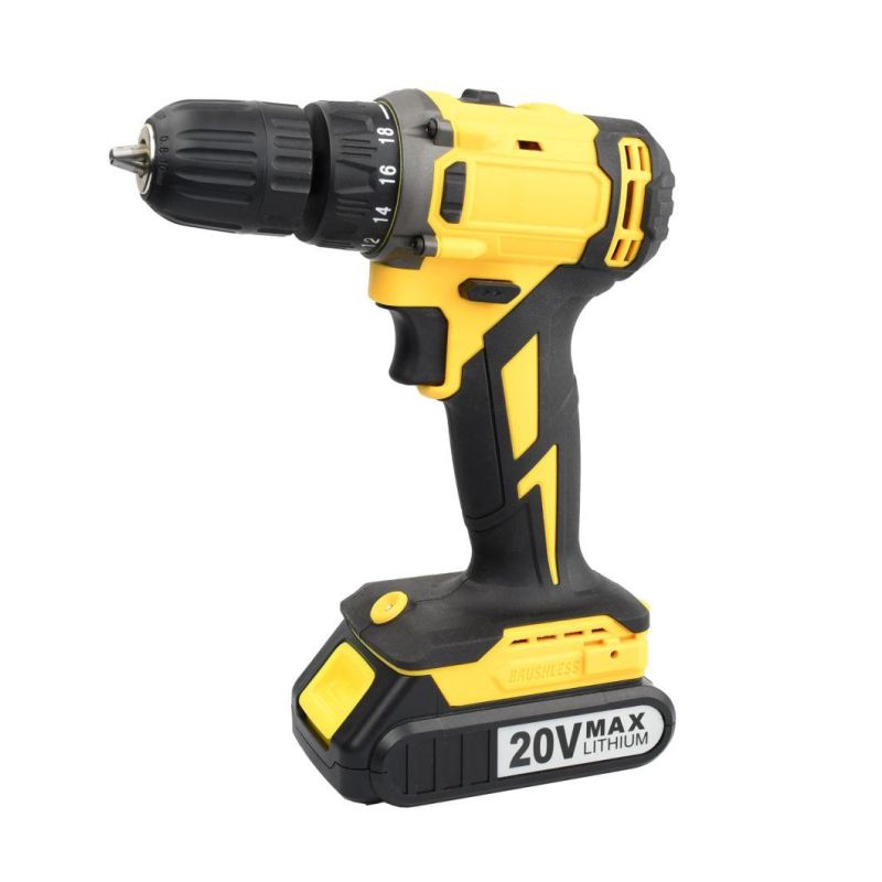 Latest/New Design-Brushless Motor-DC20V Max-Professional-Lithium-Ion Battery-Cordless/Electric-Hand Power-Tool Machines-Impact Drill