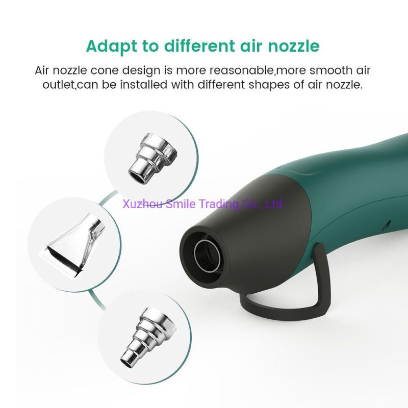 Mini Heat Gun Cordless Double Heating Core Variable Two Kind Thermostatic Heat Gun Hot Air Gun Line 2 Meters Long