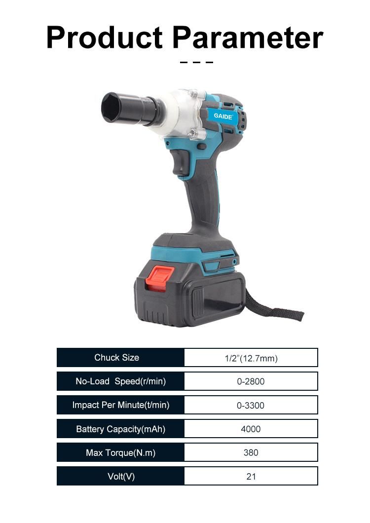 Gaide 21V Brushless Toolkit and Accessories 1/4 Impact Wrench Cordless Electric