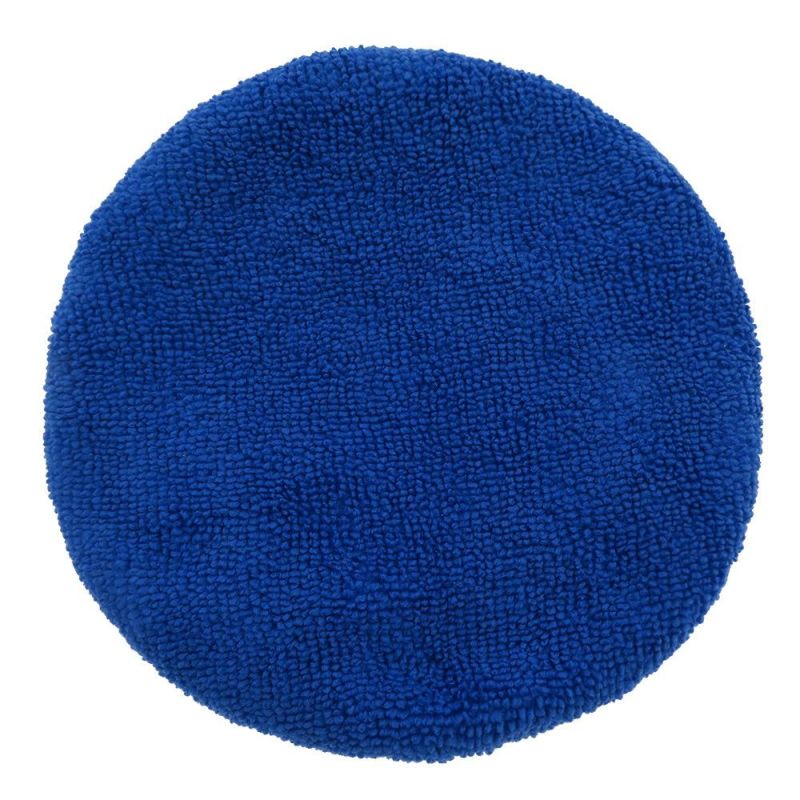 Cross-Border Supply 5-6 Inch Dark Blue Car Waxing Cloth Microfiber Polishing Waxing Set Car Cleaning Beauty