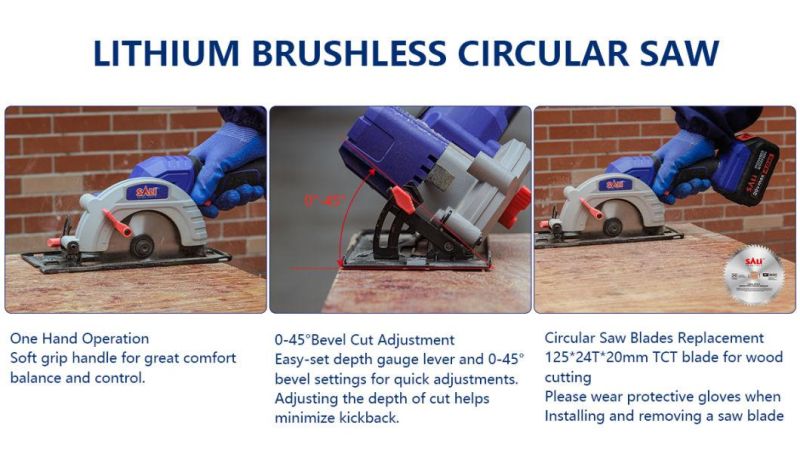 Sali 8301 20V 4.0ah 125mm Brushless Cordless Circular Saw