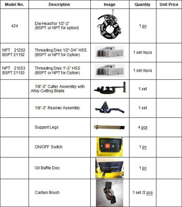 Hongli Sq50e 1/4"-2" Compact Pipe Threading Machine