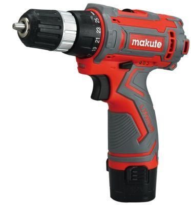 High Quality 23n. M Makute Power Tools Cordless Drill 12V Lion Battery