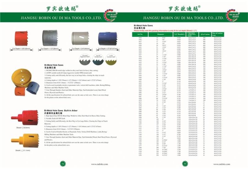 M2/M42 HSS Bi Metal Hole Saw