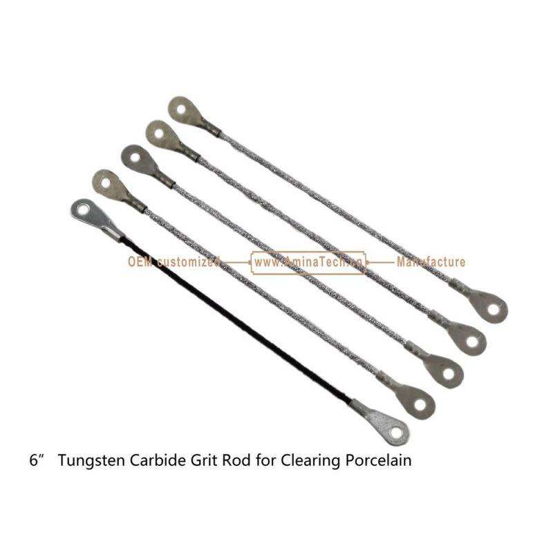 Aminatech 6"Tungsten Carbide Grit Rod for Clearing Porcelain