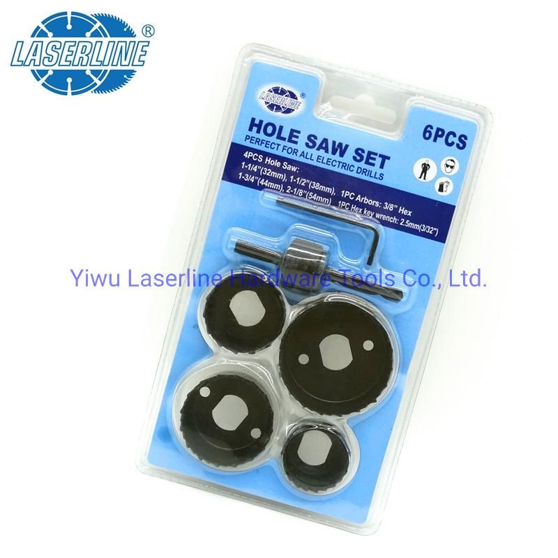 6PCS Wood Hole Saw for Woodworking Combination