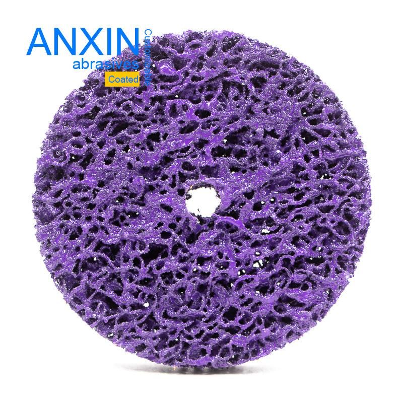 Purple Color Paint Removing Cleaning Pad 115mm 8mm Hole