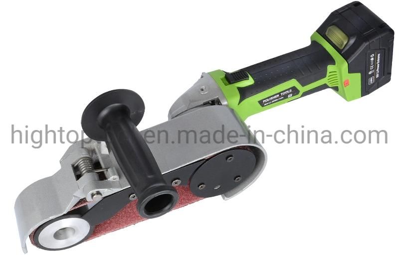 Lithium Charging Cordless Electric Metal Stainless Steel Pipe Tube Finishing Burnishing Belt Sander Polisher