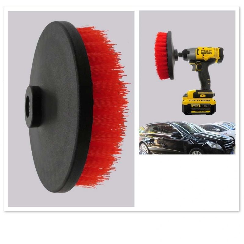 Electric Cleaning Brush 6 Inch Hollow Rodless M14-2 Red Electric Cleaning Brush Head