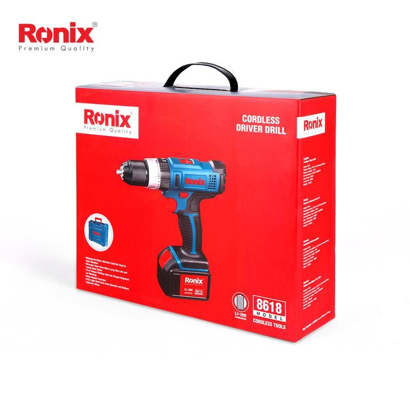 Ronix 18V Model 8618 Hot Selling Power Craft Cordless Impact Driver Drill