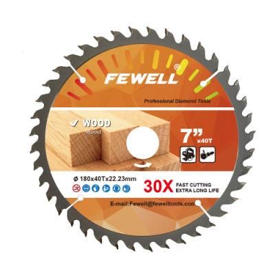 180*2.2/1.5*40t*22.23 Exporting Tct 7inch Saw Blade for Wood Cutting