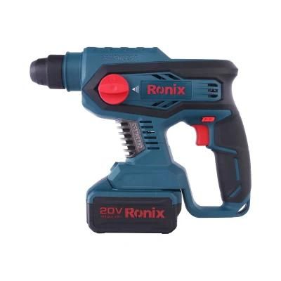 Ronix 8910K Rechargeable Brushless Portable 20V Cordless Li-ion Battery SDS Max Rotary Hammer Drill Machine