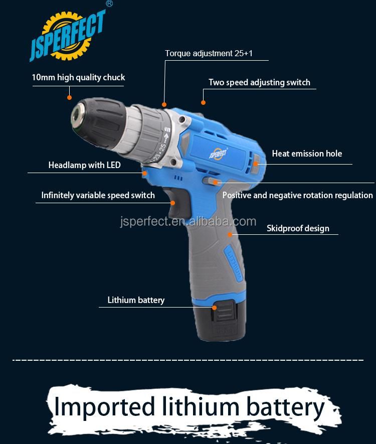 Jsperfect High Quality Mini Cordless Drill Multipurpose Motor Factory Direct Sell