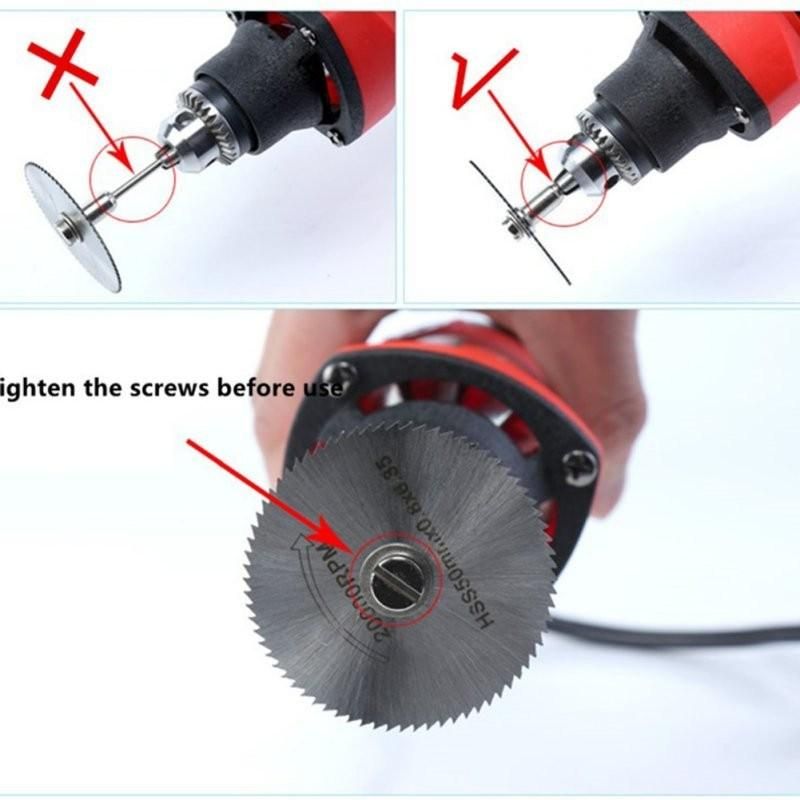 7PCS HSS Rotary Tools Mini Circular Saw Blades Cutting Discs Set High Quality Drill Mandrel Cutoff Cutter Power Tools Multitool