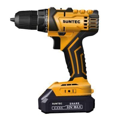 Suntec Hot Sale 20V Cordless Drill Dual Speed Power Drill Portable Power Hammer Drill