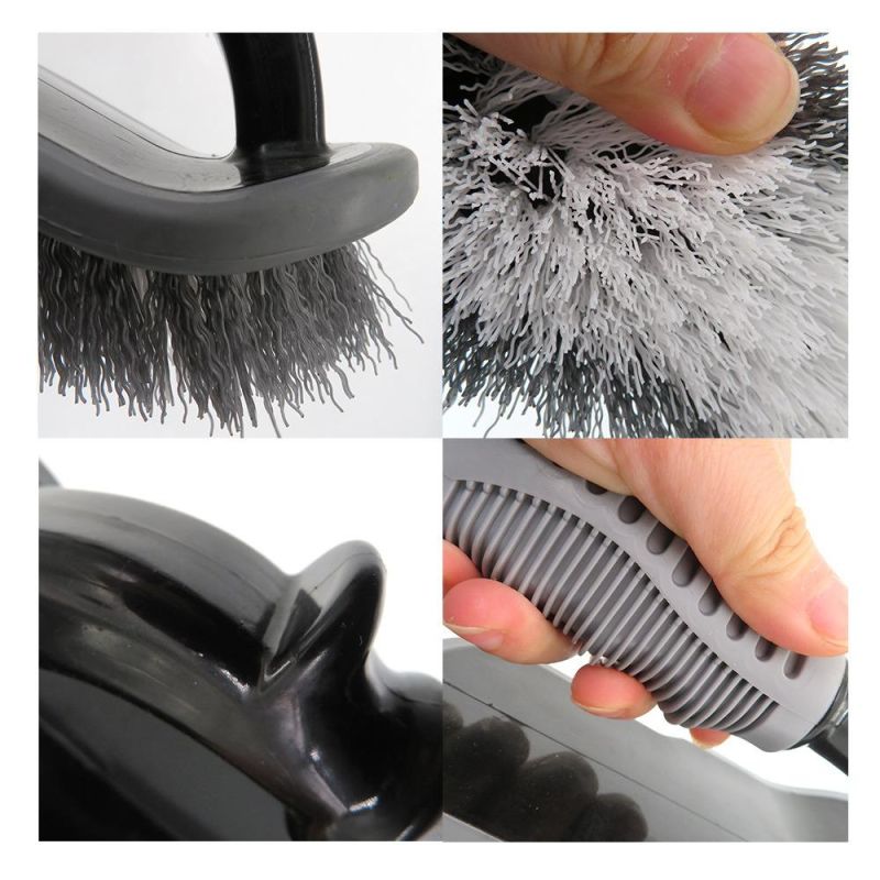 Cross-Border Supply Car Wash Tool Wheel Hub Brush Large Curved Handle U-Shaped Tire Brush Car Cleaning Tire Brush