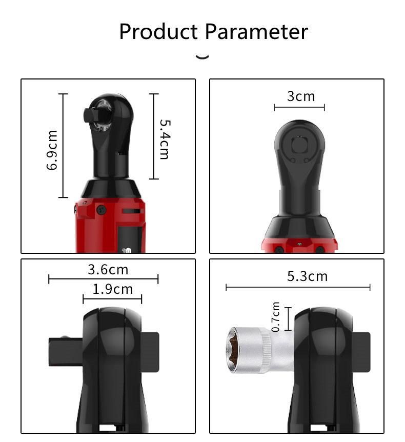 25V Rechargeable Lithium Battery Cordless Ratchet Wrench Impact Wrench Socket Set Electric Power Wrenches