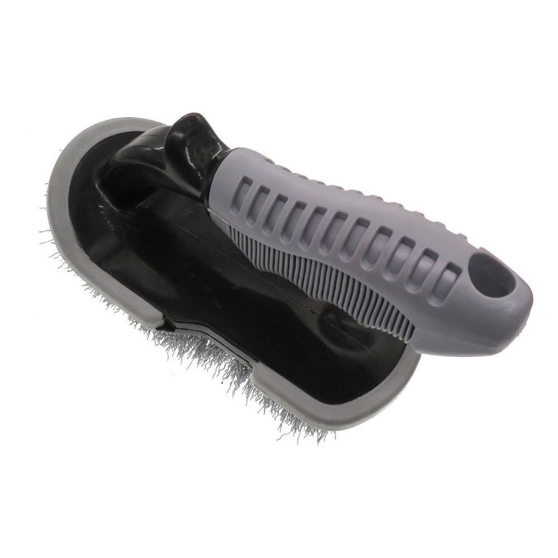 Cross-Border Supply Car Wash Tool Wheel Hub Brush Large Curved Handle U-Shaped Tire Brush Car Cleaning Tire Brush