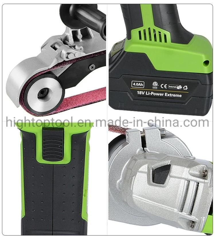 Lithium Charging Cordless Electric Metal Stainless Steel Pipe Tube Finishing Burnishing Belt Sander Polisher