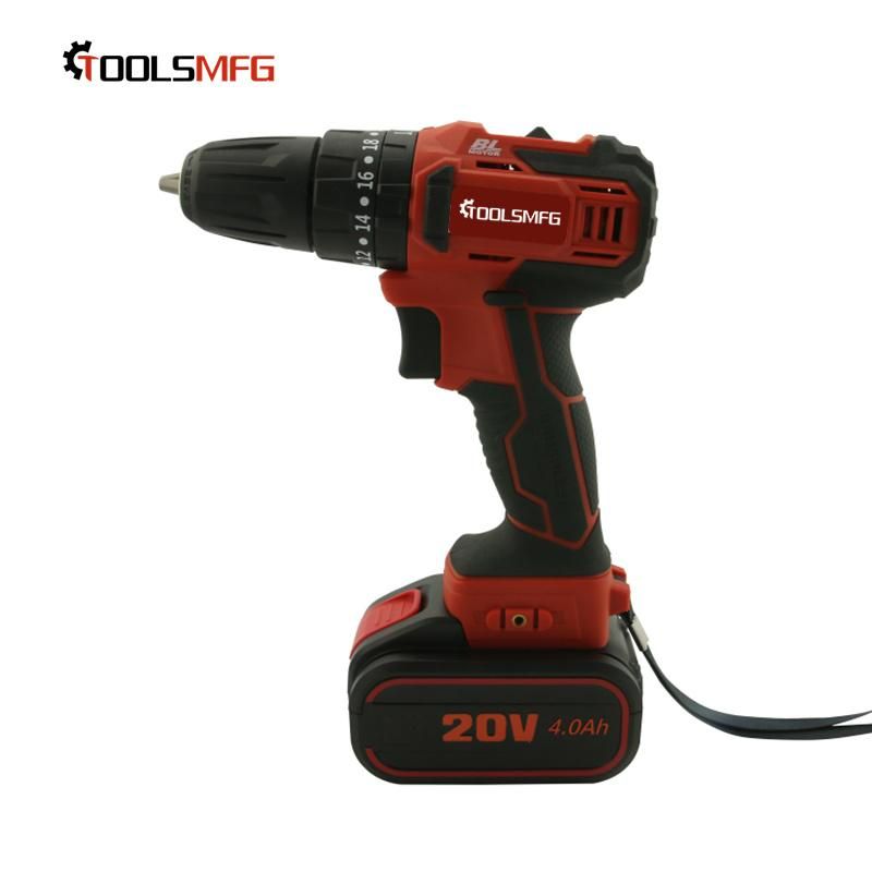 Toolsmfg 20V Cordless Brushless Hammer Drill Driver with GS Certificate