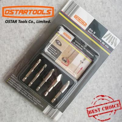 5PC Screw Extractor, Damaged Screw Remover