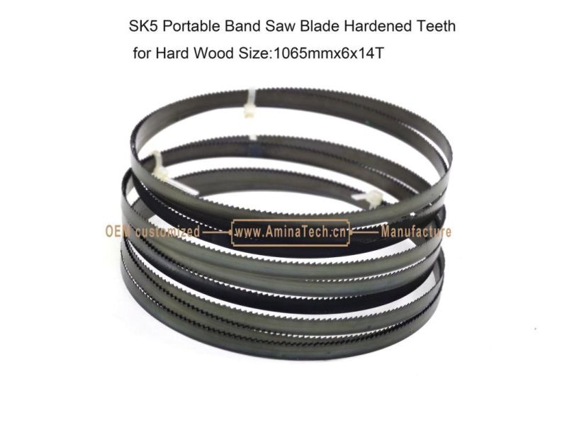 SK5 Portable Band Saw Blade Hardened Teeth for Hard Wood 1065mmx6x14T