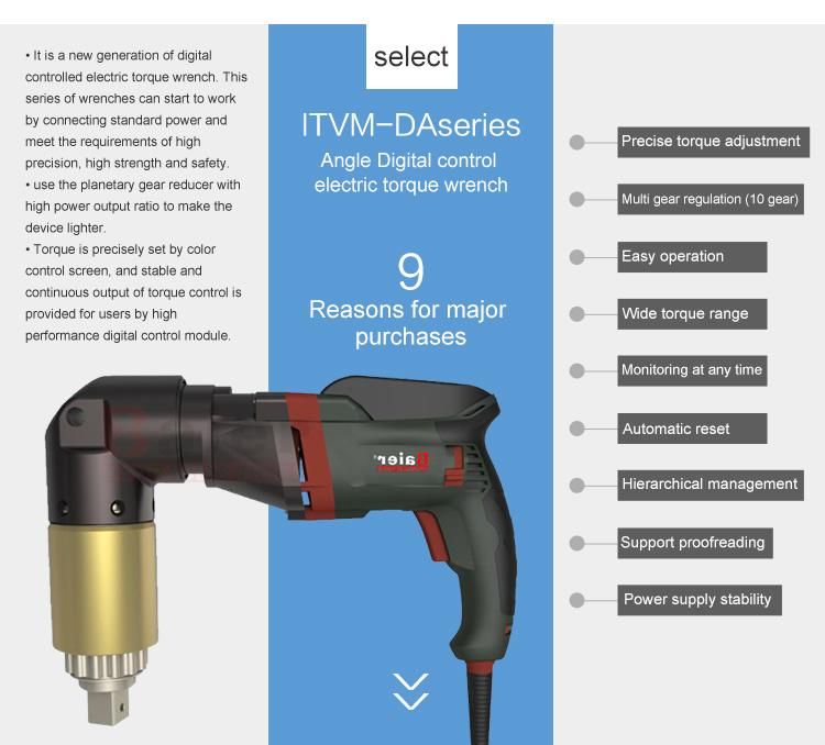 Battery Torque Wrench Electric Torque Wrench Eletrci Torque Gun Bvm-Da