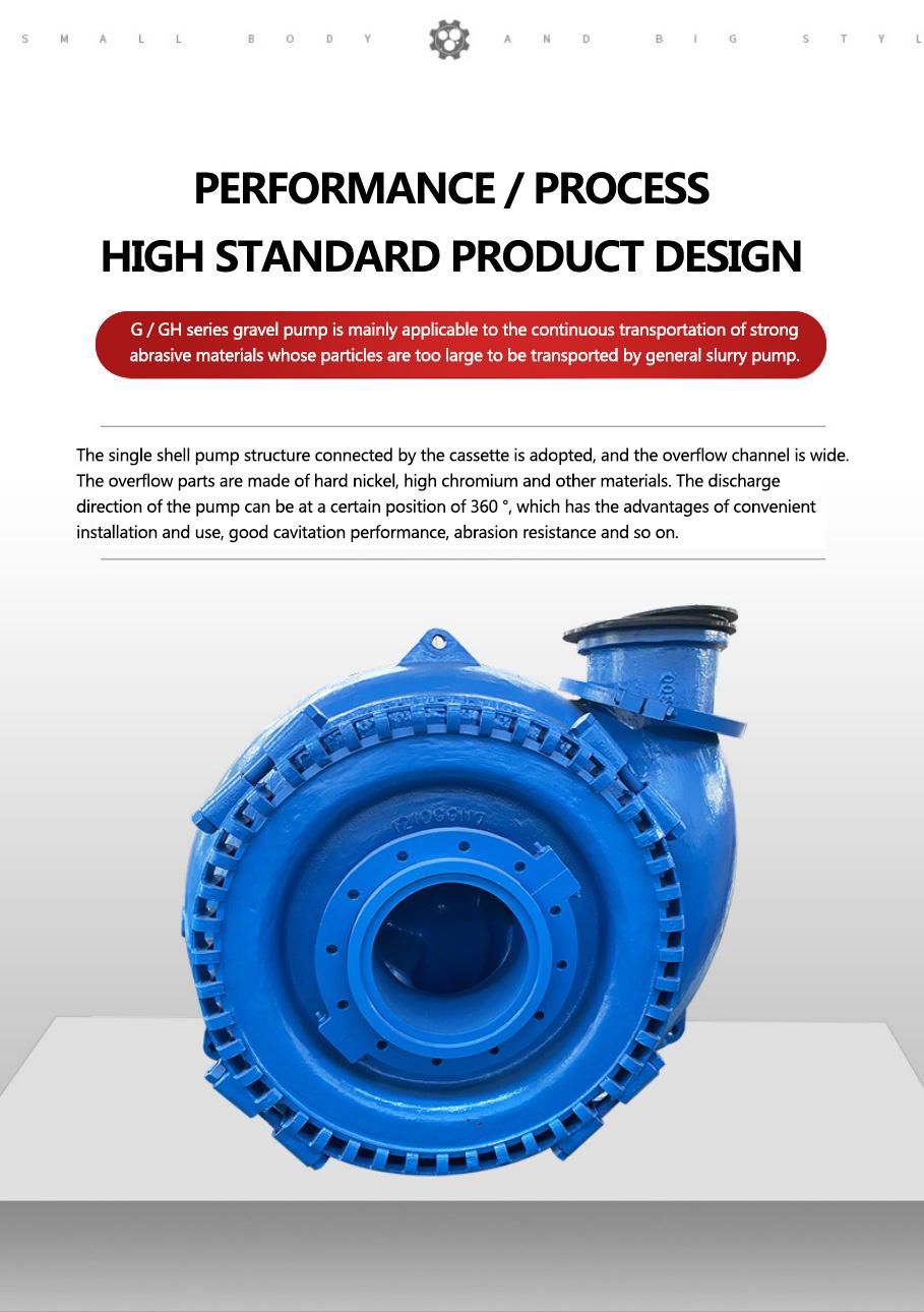 Efficient Strong Power Heavy Duty Horizontal Centrifugal Anti Abrasive Centrifugal Slurry Pump