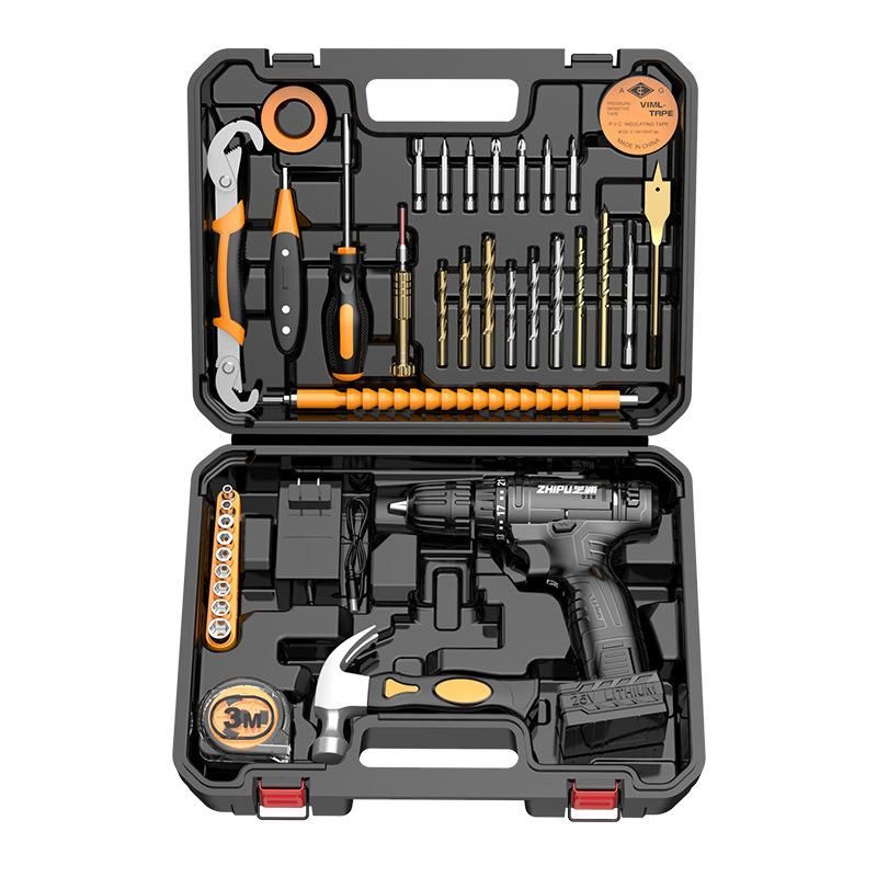 Auto Car Repair Power Hardware Tool Kit Household 12V Lithium Complete Electric Impact Drill Set for Home