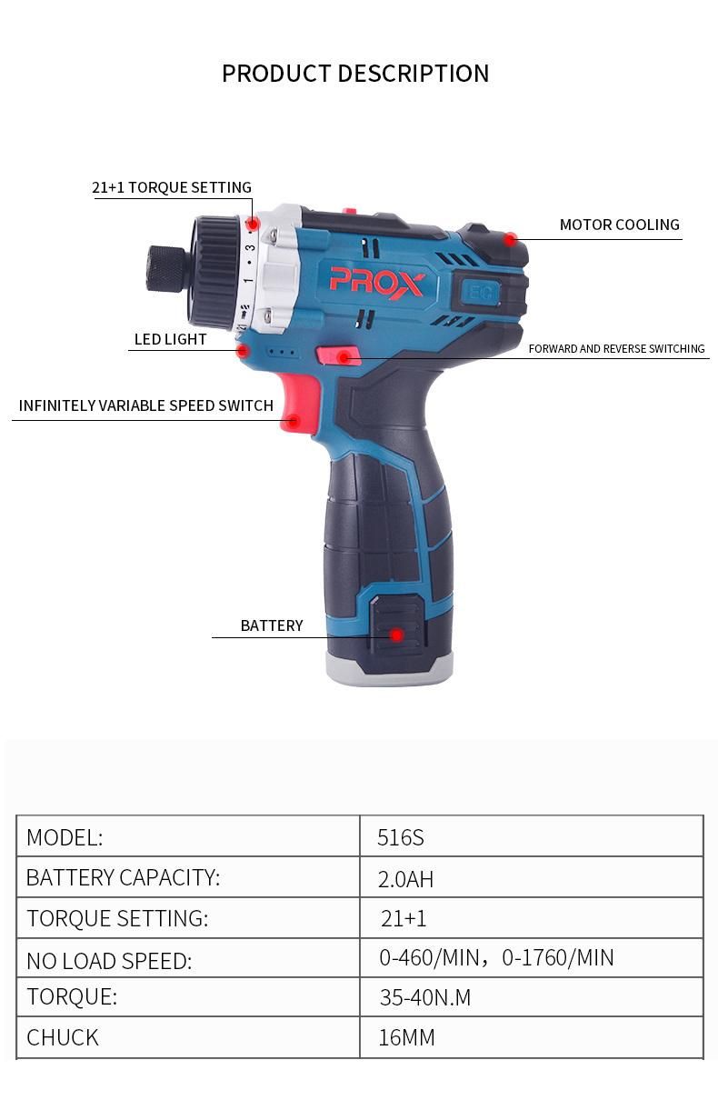 Prox High Energy Two Speed Li-ion Cordless Brushless Screwdriver 516s