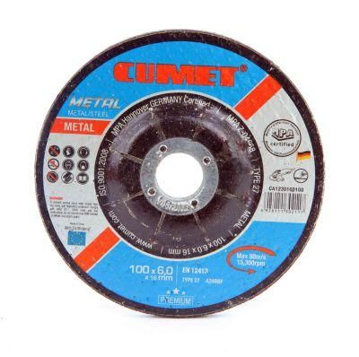 MPa En12413 Customized Cumet T27A-100X6X22.2mm Abrasive Grinding Wheel OEM