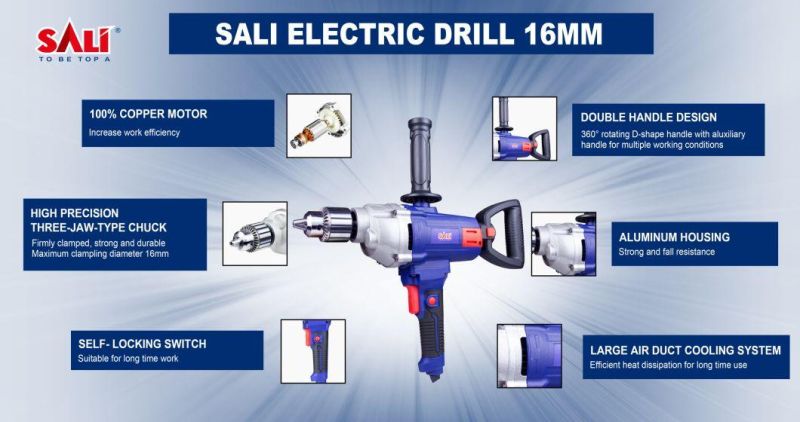 Sali 2116A 16mm 1200W Professional Drill Machine Electric Drill