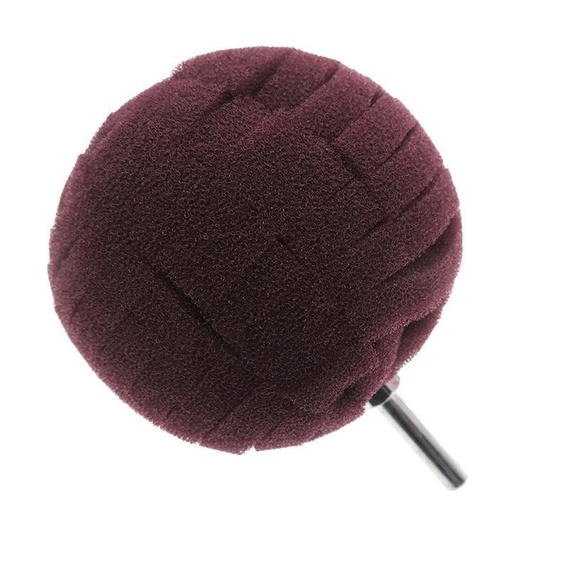 Cross-Border Supply 80mm Jujube Red Car Wheel Brush Sponge Ball Car Waxing Sponge Wheel Car Wash Sponge