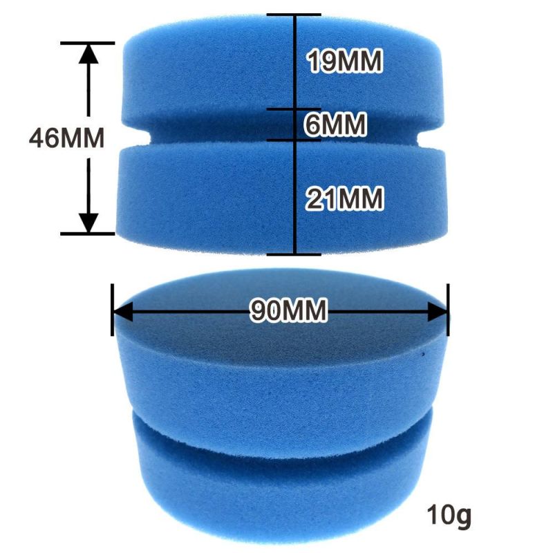 Cross-Border Supply 90mm Blue Car Polishing and Waxing Sponge Car Cleaning Sponge Car Beauty Sponge
