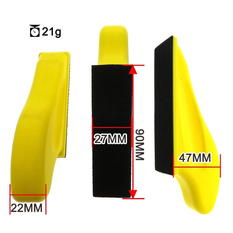 Cross-Border Supply 27*90mm Manual Long Strip Polishing Disc Self-Adhesive Buckle Flocking Sandpaper Polishing Disc Car Beauty