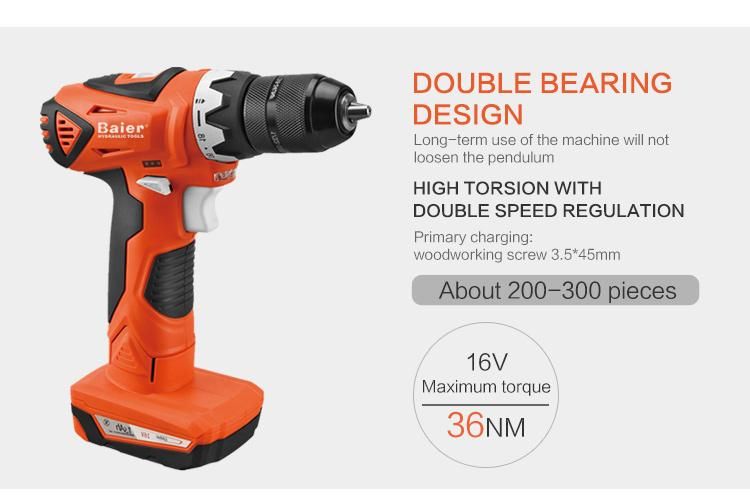 10.8V/12V DIY Cordless Drill with Two Speed / Lithium-Ion Battery / LED Light/ 0-400/1400rpm Drive for Distributor