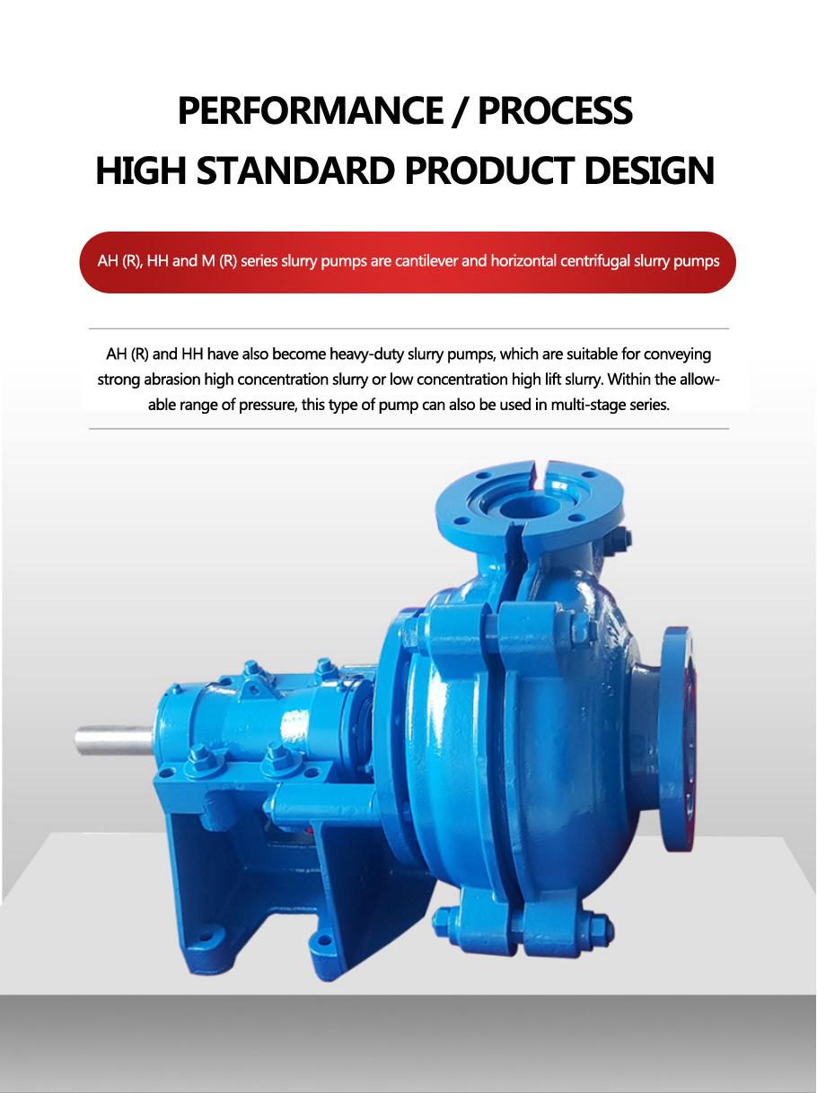 Stable Performance Horizontal Centrifugal Anti Abrasive Industrial Matal Expeller Sand Sludge Slurry Pump Price for Gold Mining.