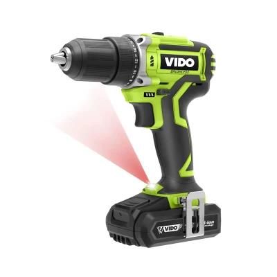 Vido Hot Sell 18V Lithium Brushless Drill with 19 Torque