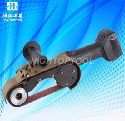 Lithium Charging Cordless Electric Metal Stainless Steel Pipe Tube Finishing Burnishing Belt Sander Polisher