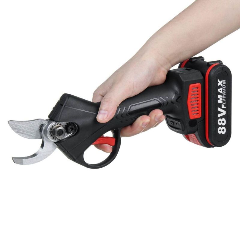 88V 9000mAh Cordless Pruner Lithium-Ion Pruning Shear Fruit Tree Bonsai Pruning Electric Tree Branches Cutter Landscaping W/Box