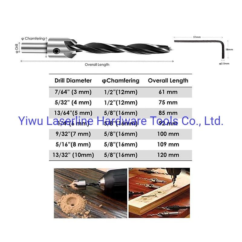 Countersink Drill Bit for Screw Fitting