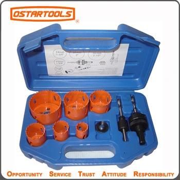 Bi-Metal Holesaw Kit Hole Saw Cutter Set with Arbor and Drill Bits