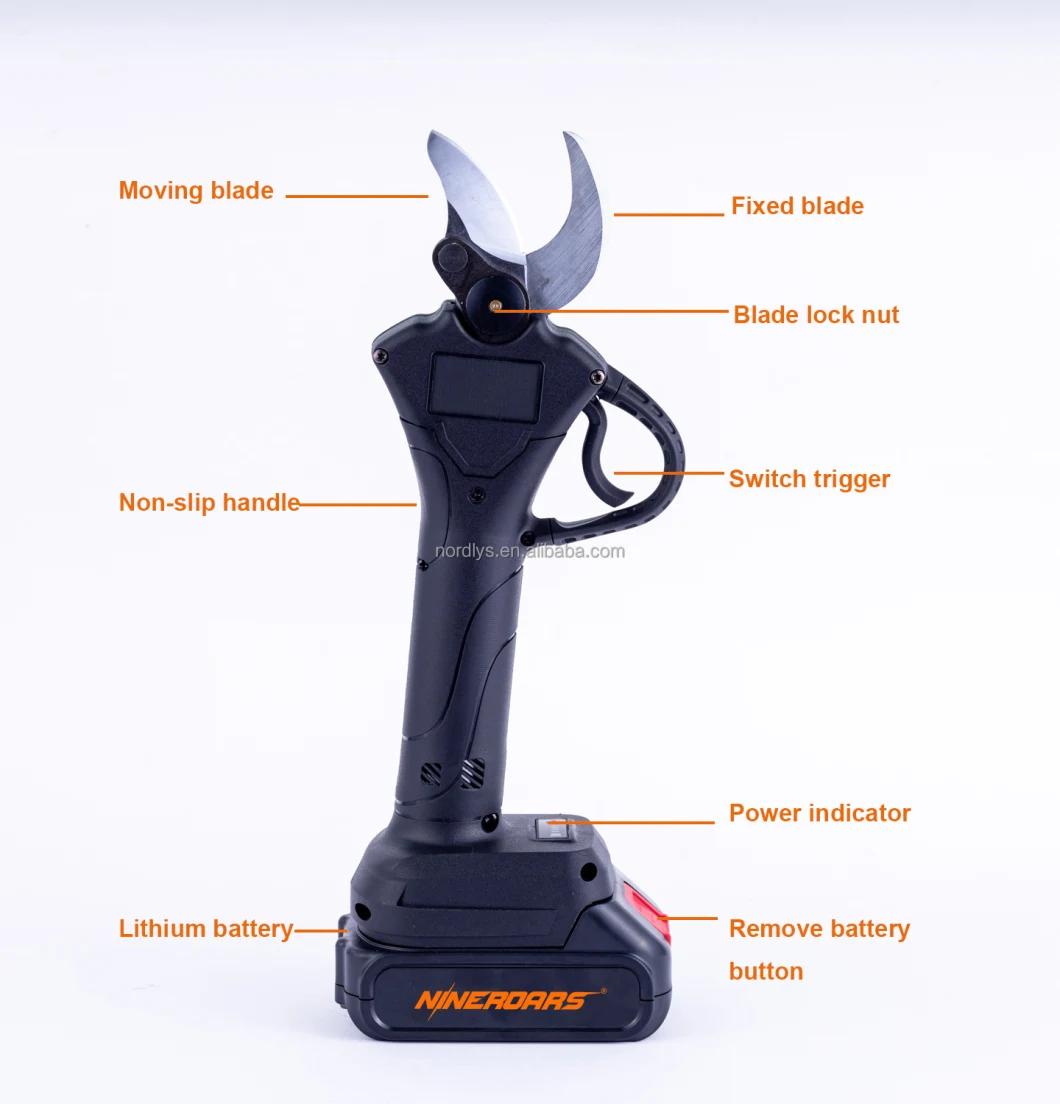 Professional Cordless Electric Pruning Shears with Lithium Powered Battery