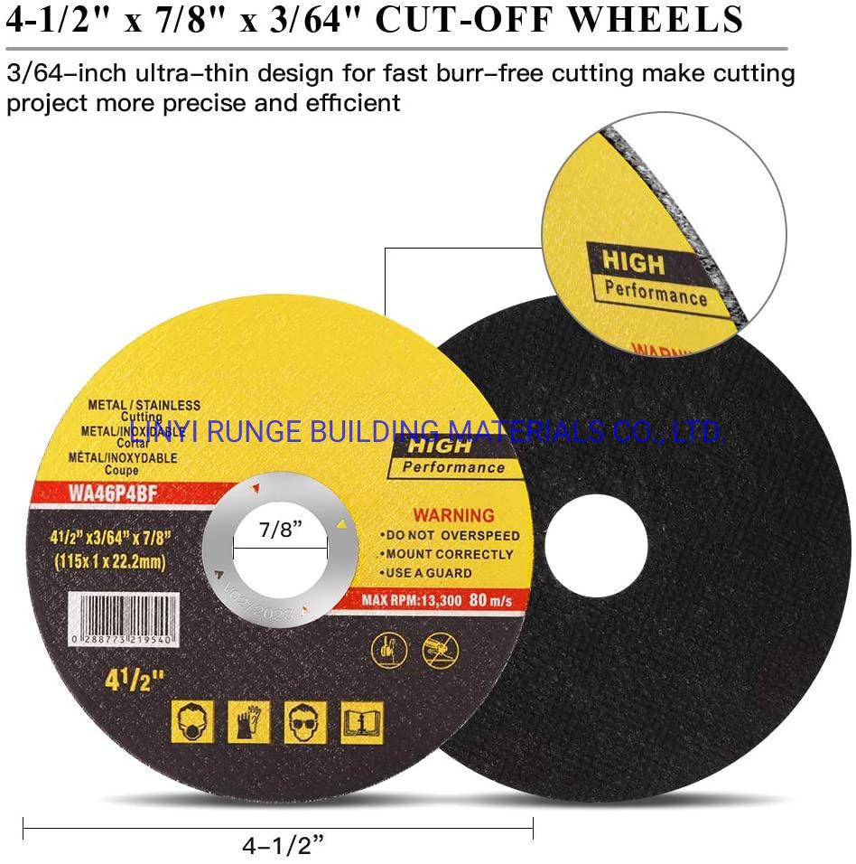 4-1/2 Inch Metal Stainless Steel Cutting Wheel Super Long Durable Cutting Disc for Various Power Tools Angle Grinder