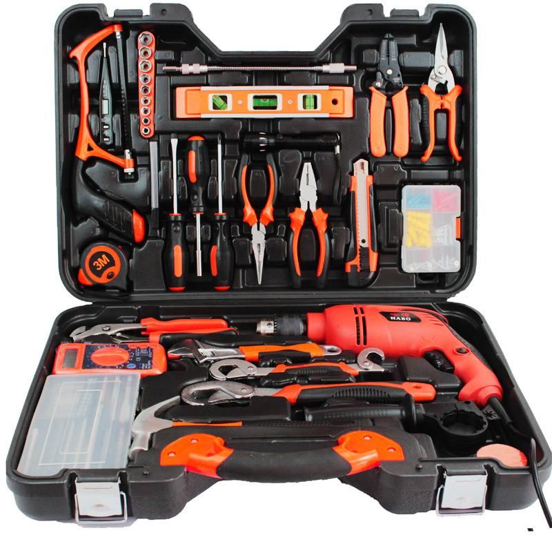 121 PCS Power Mechanic Tool Set, Electric Drill Air Tool Set for Home Use Cutting, Big Capacity Box Package Tools Set Mechanic
