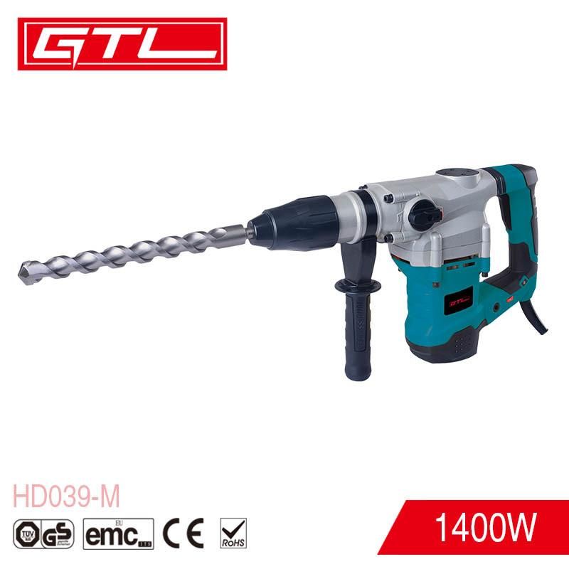 Power Impact Drill 1400W 40mm SDS Max Rotary Hammer Drill for Drilling and Chiseling