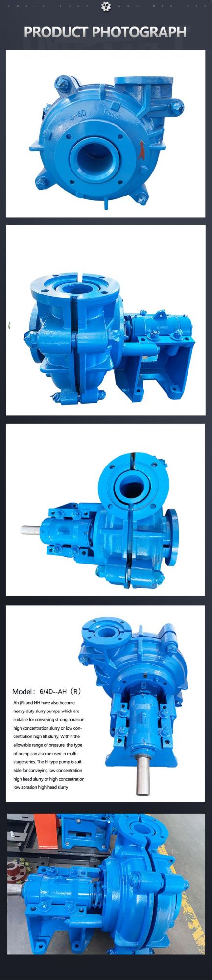 Heavy Duty Wear-Resisting Horizontal Ah Series Centrifugal Slurry Pump Mud for Gold Mining Sludge Pump